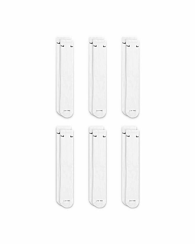 Nike Everyday Plus Cushioned Crew Unisex Beyaz Günlük Stil Çorap 6'Lı