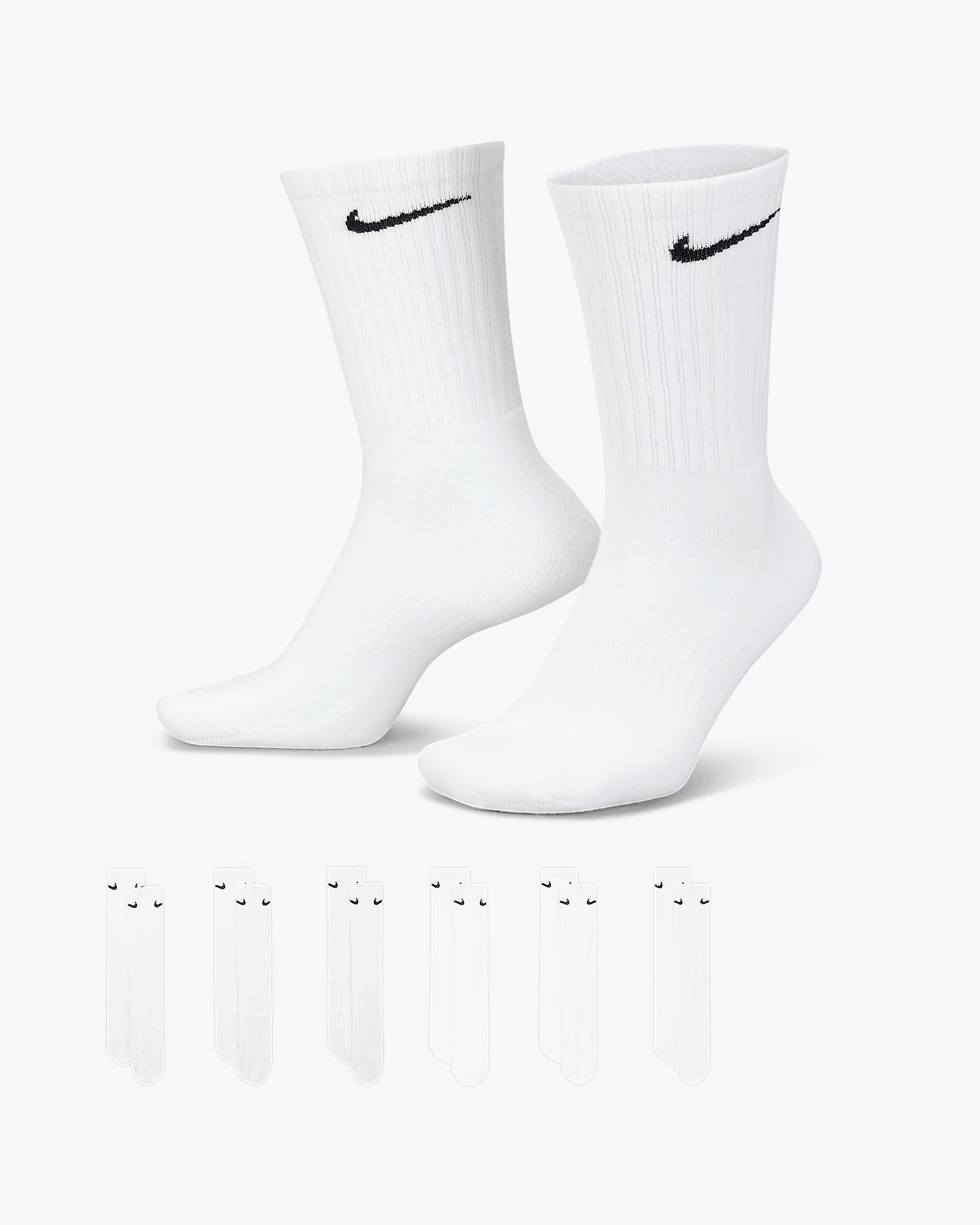 Nike Everyday Cotton Cushioned Crew Unisex 6'lı Çorap