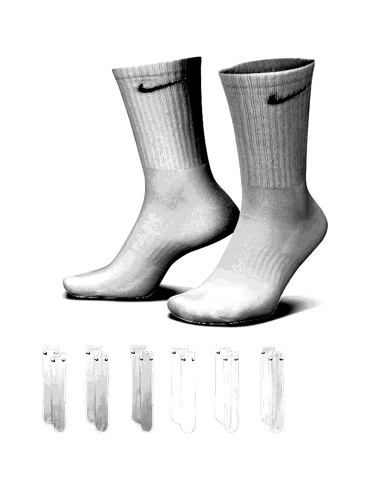 Nike Everyday Cotton Cushioned Crew Unisex 6'lı Çorap